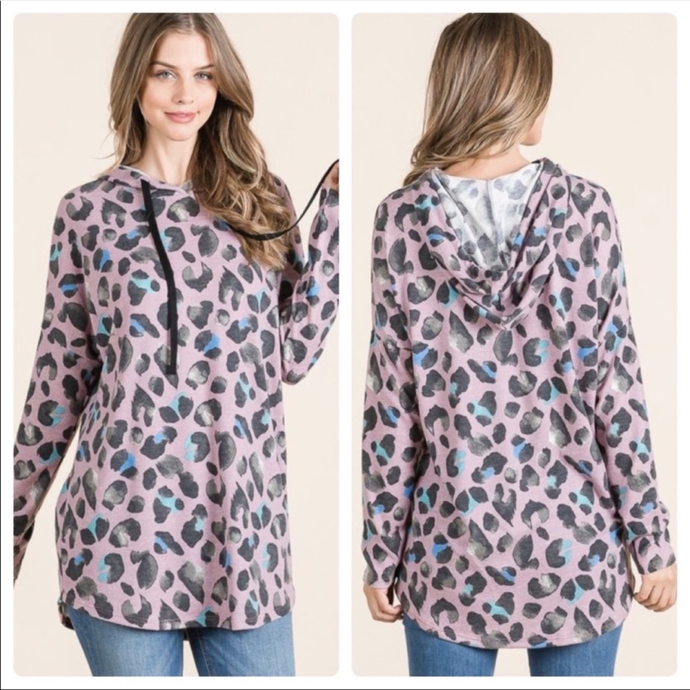 Animal print hoodie
